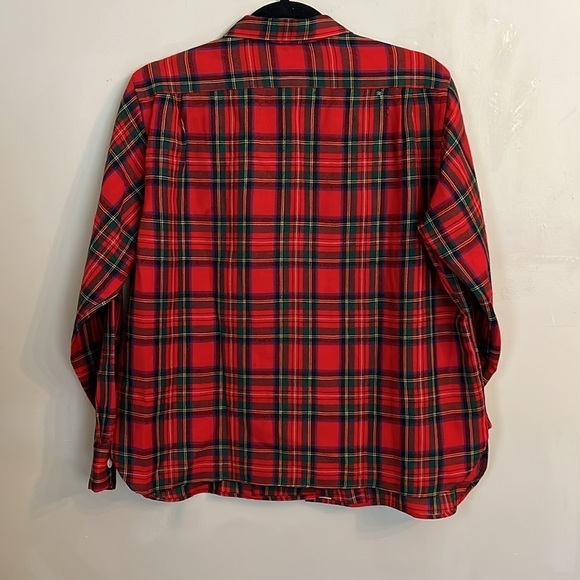 1960s Game and Lake Red Loop Button Up Shirt Buffalo Plaid 100% Wool - Picture 9 of 17